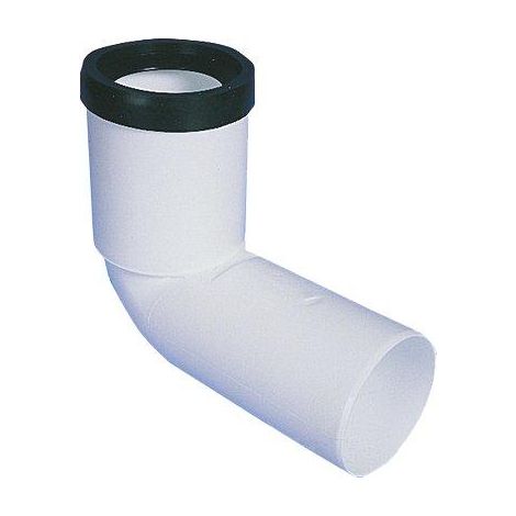 CURVA WC PROLUNGATA SCARICO IDRICO AD INNESTO - PP BIANCO MM 90- 2 pezzi