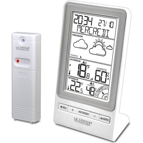 La Crosse Technology La Crosse Technology-WS6819 Previsione, Avvisi di Temperatura e Indice di Comfort Stazione meteo, Argento