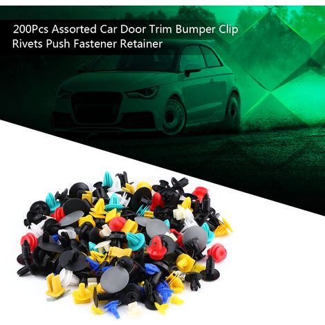 200 Pièces Attaches de Fixation Auto Clip de Portière Diverses Rivets à Poussoir Vis Agrafes Universel (1/5)