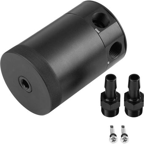 Öltank, universeller Aluminium-Öltank mit rückseitigen Anschlüssen, Motoröltank-Auffangvorrichtung, belüftet, Berstungsset für Tanks (1/5)