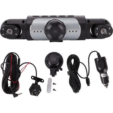 1080p HD 4-Linsen-Dashcam, Auto-DVR-Videorekorder, WLAN-App-Steuerung mit 64-GB-Speicherkarte, 24/7-Parküberwachung, G-Sensor für LKWs, PKWs und SUVs (1/5)