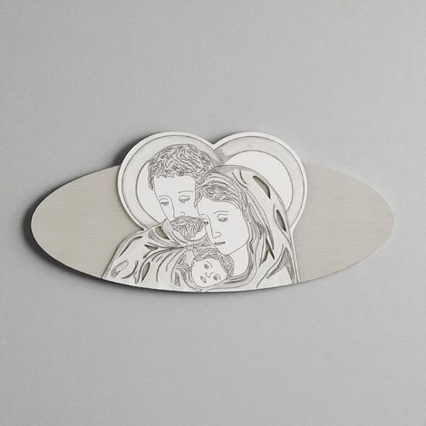 Capezzale ovale Sacra Famiglia 59x119 cm in legno laminato Modello 1 (1/4)