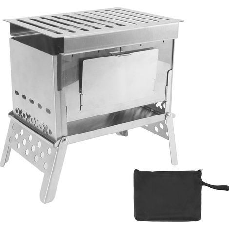 Barbecue pliable en acier inoxydable, Portable et détachable, poêle de cuisine pour jardin en plein air, Camping pique-nique (1/5)