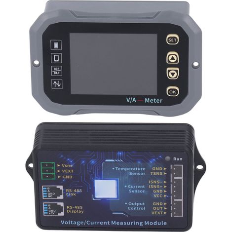 Moniteur de batterie 400 A, écran ultra clair de 2,4 pouces, voltmètre-ampèremètre shunt 0-120 V (1/5)