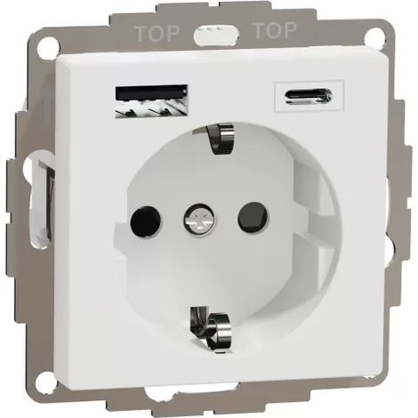 Merten Schuko Steckdose mit USB Ladegerät MEG2367-0325 (1/2)