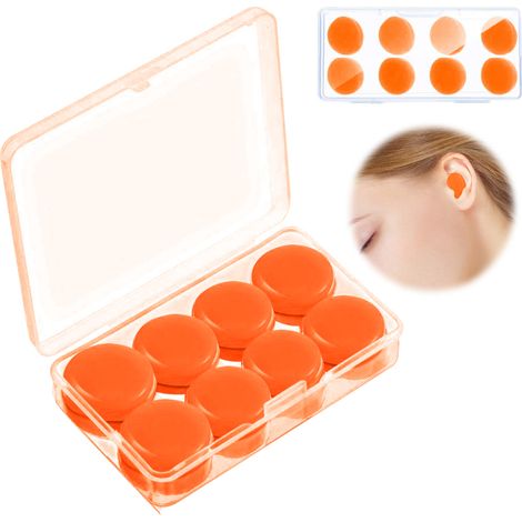 6 paires Bouchons d'oreilles, Silicone souple réutilisable, Étanche antibruit, Natation sommeil concert (1/5)