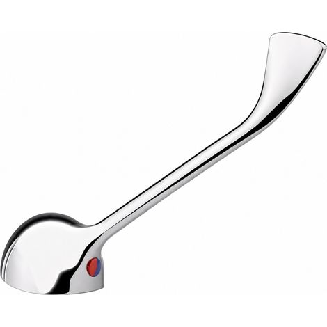 Leva Clinica Universale a Gomito per Miscelatore Monocomando Bagno Cucina, Ottone Cromato, Compatibile Cartuccia Ø40 mm, Quadro 10x10 mm, Leva Lunga Ergonomica - Schläfer 5540020 (1/4)