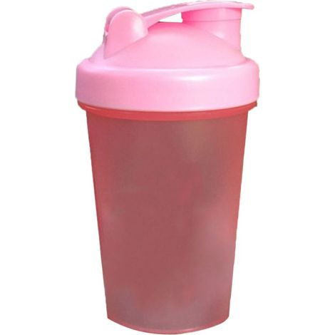 500-ml-Protein-Shaker in Pink, PP-Mixflasche mit Edelstahlkugel (1/5)