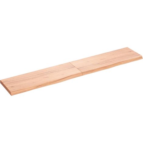 Waschtischplatte Hellbraun 160x30x(2-4) cm Massivholz Behandelt vidaXL (1/5)