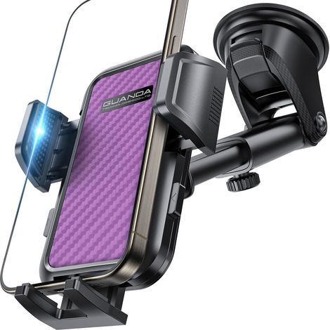 Support Telephone Voiture Tableau De Bord, Support Téléphone Voiture Ventouse Solide Pare-Brise, Porte Telephone Voiture Silicone Antidérapant, Attache Voiture Rotatif Pour Samsung Smartphones (1/5)