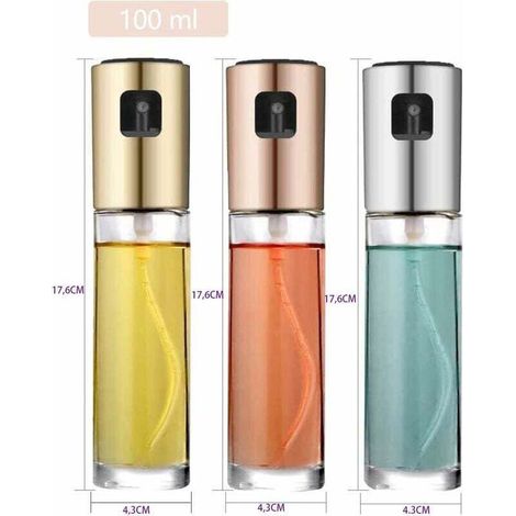 100-ml-Ölsprüher, Glas- und ABS-Flasche, Sprühflasche für Olivenöl, Essig und Soßen, präzise Dosierung