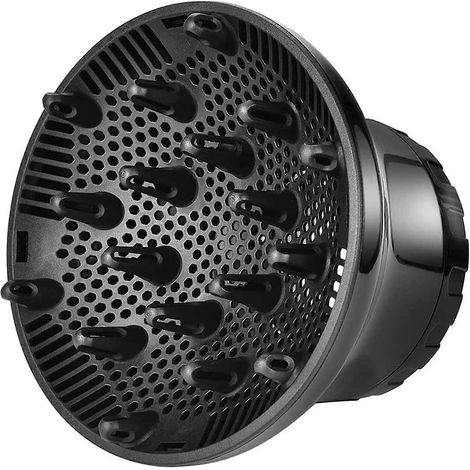 Diffuseur de cheveux, accessoire diffuseur pour sèche-cheveux compatible avec les cheveux bouclés et ondulés naturels, diamètre du diffuseur de sèche-cheveux de 1,4 à 2,6 pouces. (1/5)