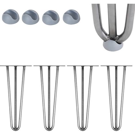 Melko 4X Tischuntergestell 30CM Hairpin Leg Stahl Haarnadelbein Sockelfuß Möbelbein 