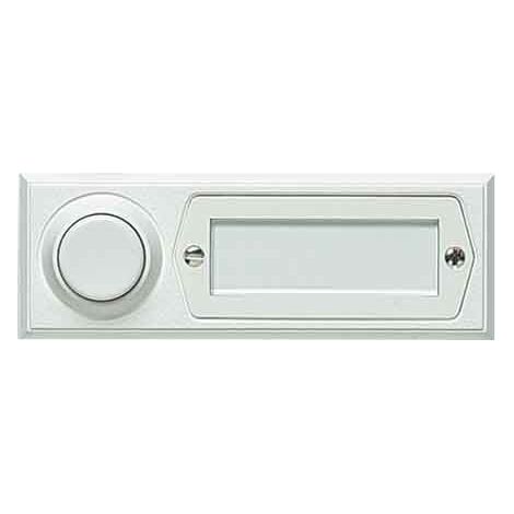 Grothe 51013 Botón de timbre blanco cableado resistente