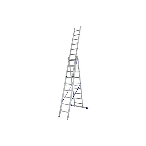 Escalera multiusos  de 3 piezas  con tramo extraíble  3 x 9