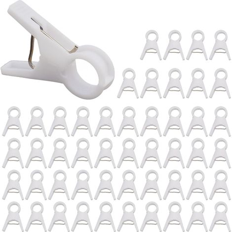 Lot de 50 clips de support réutilisables pour plantes grimpantes en plastique robuste avec diamètre intérieur de 18 mm,white (1/5)