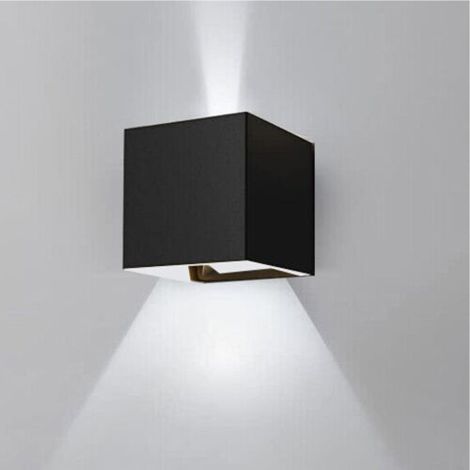 APPLIQUE LED COB 20W CARRÉE NOIRE FROIDE INTERNE EXTERNE 18 (1/3)