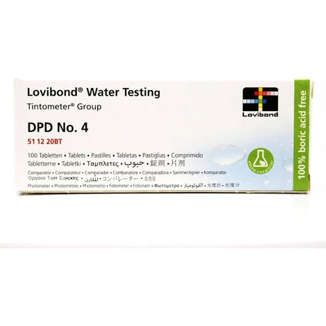 100 Pastiglie Reagenti DPD4 Lovibond per Misurazione Cloro Totale o dell Ozono per Fotometro Elettronico Scuba / MD / PM600 / Multidirect (1/5)