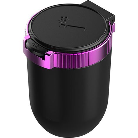 Cendrier de voiture avec couvercle, intérieur universel, lumière bleue LED, poubelle de véhicule Portable et anti-odeur (1/5)