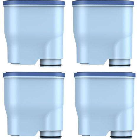 Paquete de 4 filtros de agua de carbón activado para la reducción de cal, compatibles con Philips Saeco AquaClean CA6903. (1/5)