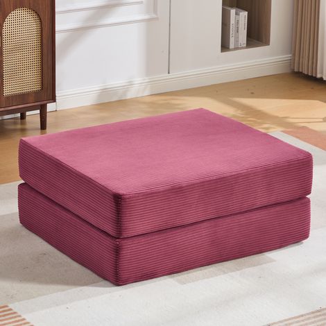 Fauteuil compressé en velours côtelé avec cadre métallique robuste – design ergonomique et rembourrage épais pour un confort durable. Avec poche latérale et coussin, combinable librement – polyvalent. (1/5)