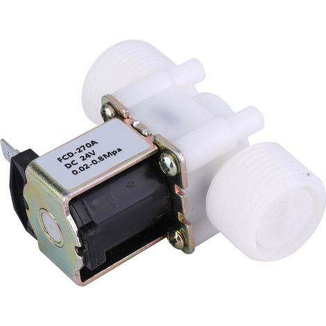 G3/4 NC Kunststoff-Elektromagnetventil, normalerweise geschlossen, Wassereinlassventil, DC 24 V (1/5)