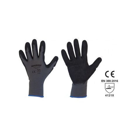 GUANTI LAVORO NITRILE "NITROFIT" TG. 9" MAURER DORSO NYLON - CF. CAVALI