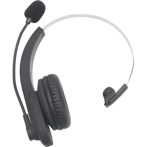 Casque Bluetooth pour chauffeur routier, casque sans fil supra-auriculaire avec microphone antibruit, compatible avec les téléphones professionnels, les ordinateurs portables et une utilisation au bur (1/5)