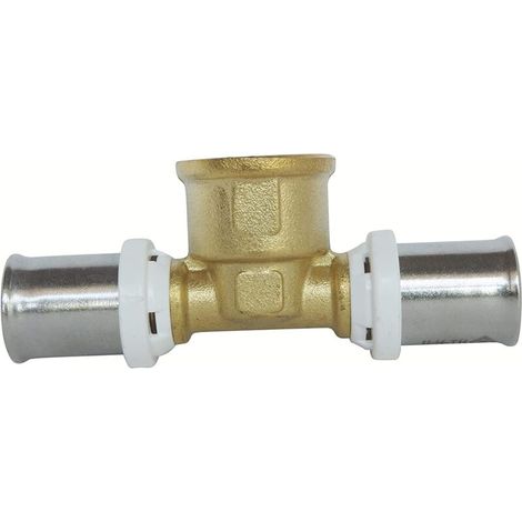 Raccord Multicouche à sertir Té femelle Ø20 - F1/2" (15/21) - Ø20 (1/3)
