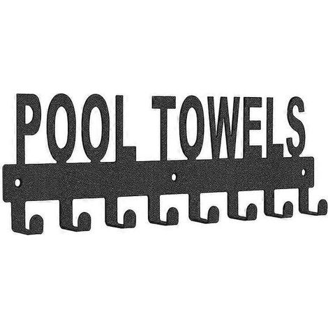 Porte-serviettes mural extérieur pour piscine, crochets pour serviettes de bain, porte-serviettes pour piscine (1/5)