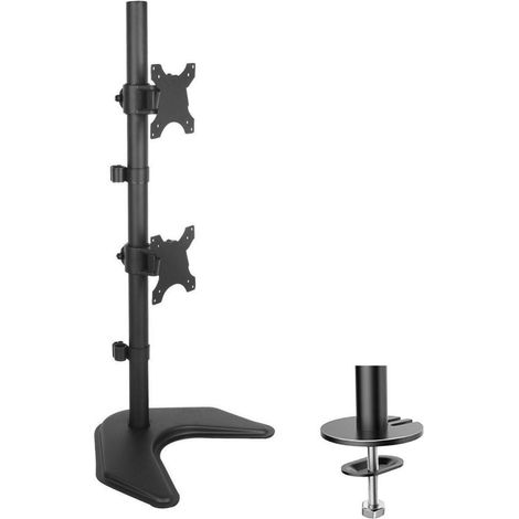 Techly Supporto da Scrivania per 2 Monitor 13-27'' con base (1/5)