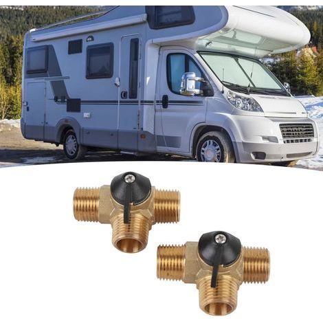 Kit de dérivation pour chauffe-eau de camping-car, en laiton, raccord de tuyau renforcé de 12 pouces, adapté aux camping-cars et aux yachts. (1/5)