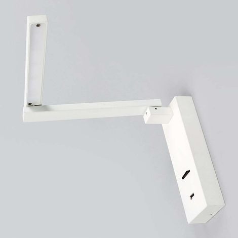 [NEUWERTIG] B-Ware Lampenwelt Led Wandleuchte Salloa Mit Schalter Weiß Wandleuchte Leselampe Leucht