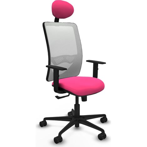 Silla de oficina piqueras y crespo Zulema blanco malla cuero (1/2)