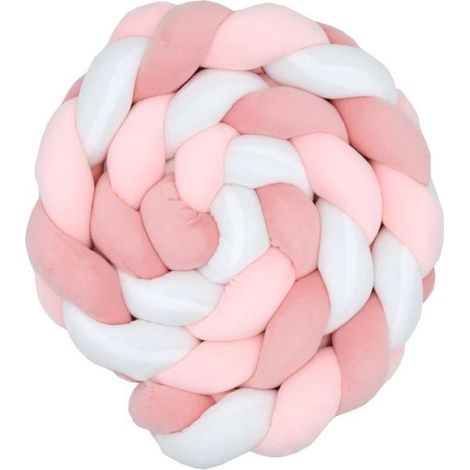 Tresse de décoration BABYCALIN - Coussin - Velours - 200 cm - Rose - BABYCALIN (1/2)
