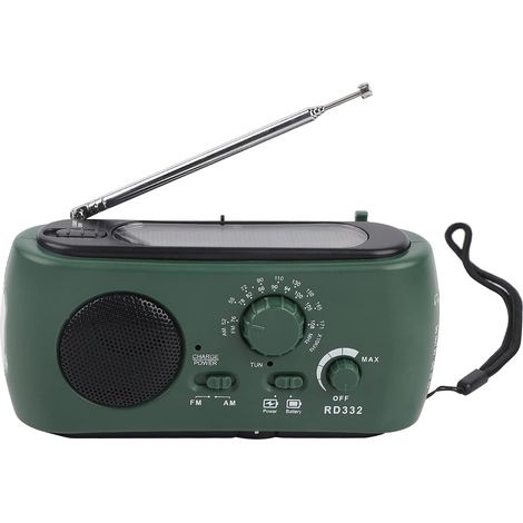Radio Solar Hand Crank AM/FM, radios d'urgence météorologiques de (1/5)