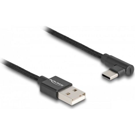 Delock Câble USB USB 2.0 USB-A mâle, USB-C® mâle 0.50 m noir 80029 (1/3)