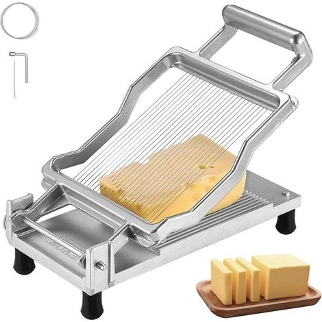 Tranchage Précis et Régulier Coupe-Beurre et Fromage Robuste avec Fil Amovible Inox 316 Découpe Épaisseur 5 mm (1/5)