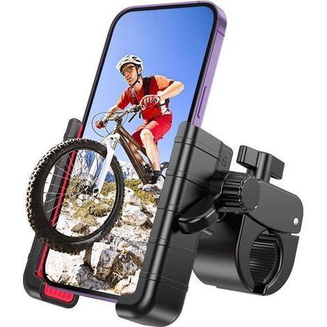 Motorrad-Handyhalterung, stoßdämpfende, rutschfeste Universal-Lenkerhalterung für Fahrräder und Smartphones (1/5)