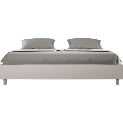Letto contenitore imbottito 180x190 similpelle tortora Azelia (1/5)