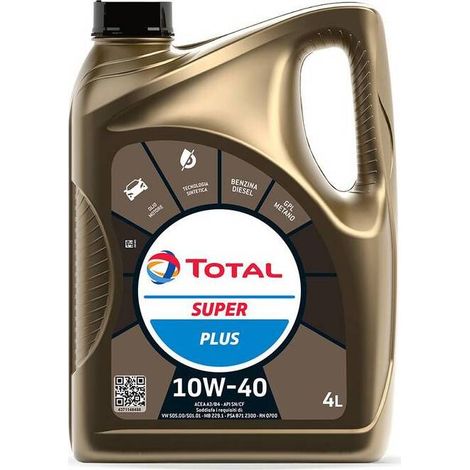3 x OLIO LUBRIFICANTE TOTAL SUPER PLUS 10W40  4L