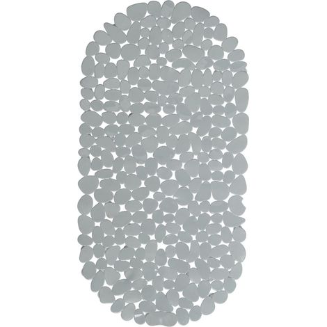 Tappetino doccia antiscivolo moderno 66,5 x 34,5 cm in PVC grigio 130006693