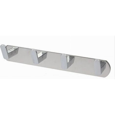 TRADE SHOP - Appendiabiti Con 4 Ganci Appendino Asciugamano Bagno Casa Cucina Cromato 59733 -