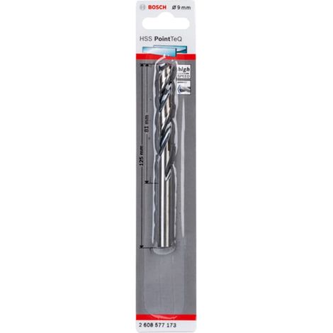 Bosch HSS-Spiralbohrer PointTeQ 9,0 mm