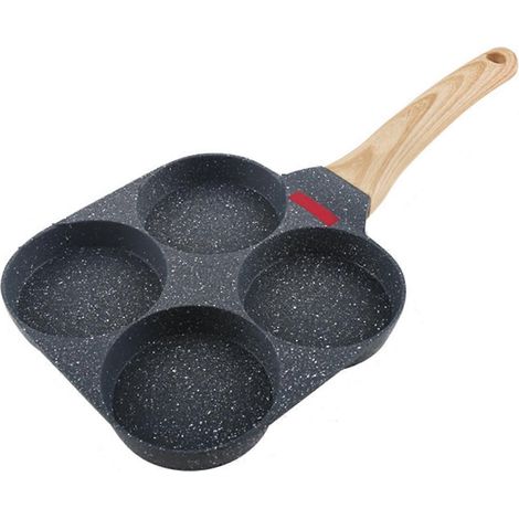 4-Tassen-Eierpfanne, vielseitige Frühstückspfanne für Eier, Pfannkuchen, Crêpes usw. (1/5)
