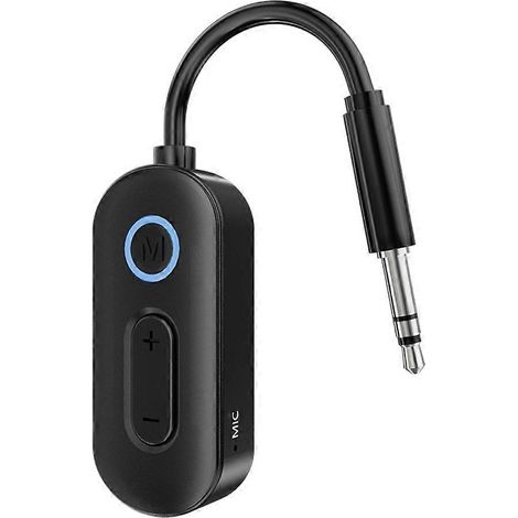 Adaptateur audio sans fil Bluetooth 6.0, adaptateur audio pour avion, compatible avec les casques à double prise vers 3,5 mm. (1/5)