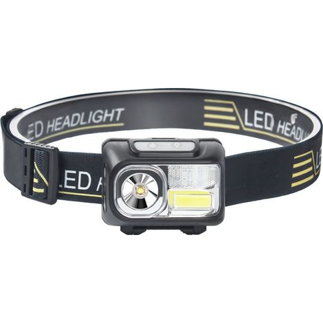 Lampe Frontale LED Rechargeable, Torche Frontale Puissante Étanche with 9 Modes d’Éclairage Réglable Lampes Frontales