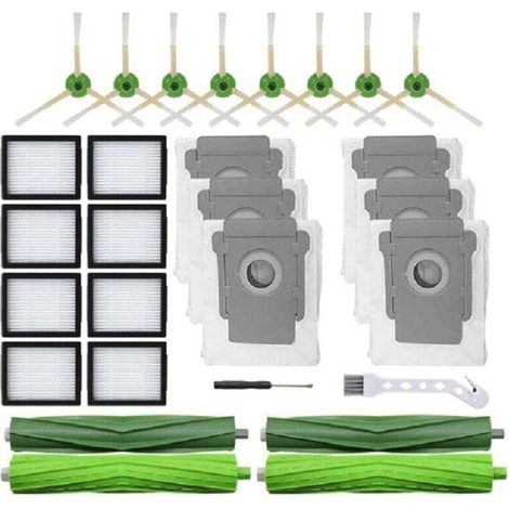 Kit accessoires iRobot Roomba I7/I7+/I3/I4/I6/I8+/J7+/E5/E6/E7 - Pièces de rechange complètes - Nettoyage robot optimal - Durables - Propriétaires de Roomba (1/4)