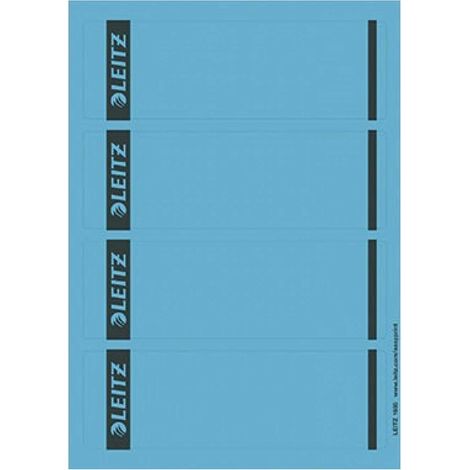 LEITZ Ordnerrückenetikett Leitz breit/kurz 61,5 x 192 mm (B x H) selbstklebend ohne Griffloch blau 100Etik./Pack. (1/5)