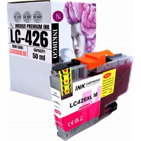 Inchiostro Inkdigo LC426XLM compatibile con le stampanti Brother MFC-J4335DW e MFC-J4535DW, certificato TÜV. (1/5)